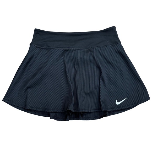 Nike Pants - Nike Dri-FIT Ribbed Tennis Skort Women Medium Black Sporty Active